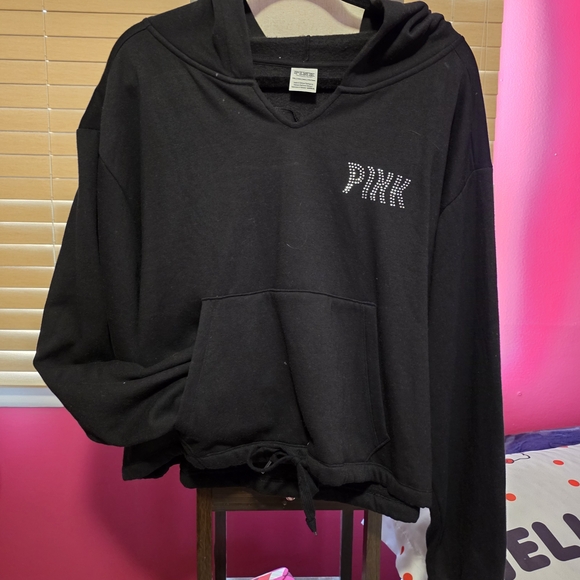 PINK Victoria's Secret Black Sparle Hoodie - Picture 4 of 6